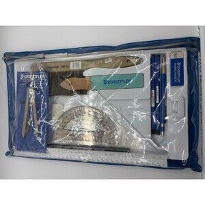 Staedtler Mars Masterbow Drawing Drafting Tool Lot And Compass Blue
